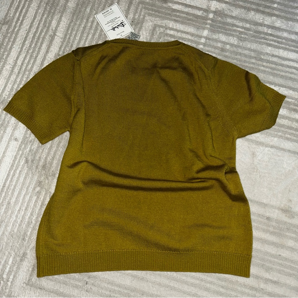Lord & Taylor Olive Green Merino Wool Sweater - Picture 3 of 4